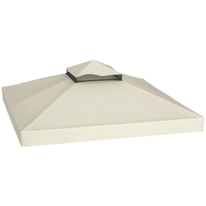 Toldo de Substituição para Pérgola 3x3 m Toldo de Substituição com Teto Duplo Proteção UV 30+ Toldo para Pérgola Creme