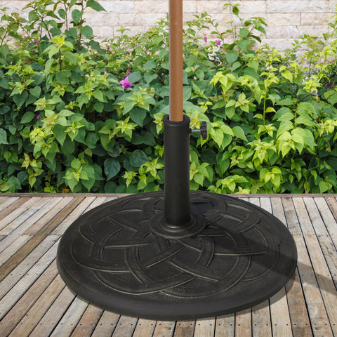 Base de Guarda-Sol Tipo Pé – Cor Bronze – Material Resina – F 57 x 35 cm