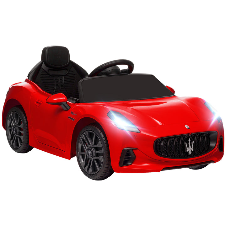 Carro Elétrico para Crianças acima de 3 Anos Carro Maserati Gran Turismo Folgore Carro Elétrico com Bateria 12V Controlo Remoto Faróis Buzina e Música MP3 98x59x43 cm Vermelho