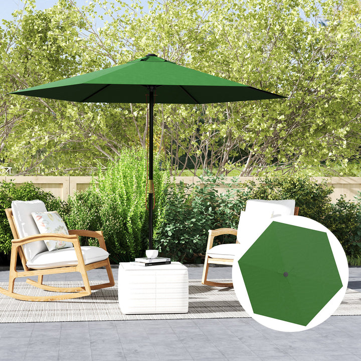 Toldo de Substituição para Chapéu de Sol de 3m Toldo para Chapéu de Sol com Ventilação Superior Proteção UV 30+ Toldo de Substituição para Chapéu de Sol de Poliéster para Exteriores Verde