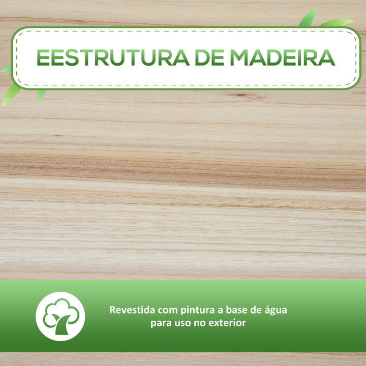 Horta Vertical Elevada com Prateleira 90x40x81cm Mesa de Cultivo de Madeira com Tecido não Tecido para Cultivos de Plantas Flores Madeira