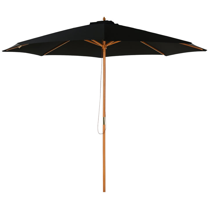 Guarda-sol para cafeteria e jardim ajustáveis e fáceis de transportar F300x250 cm Preto