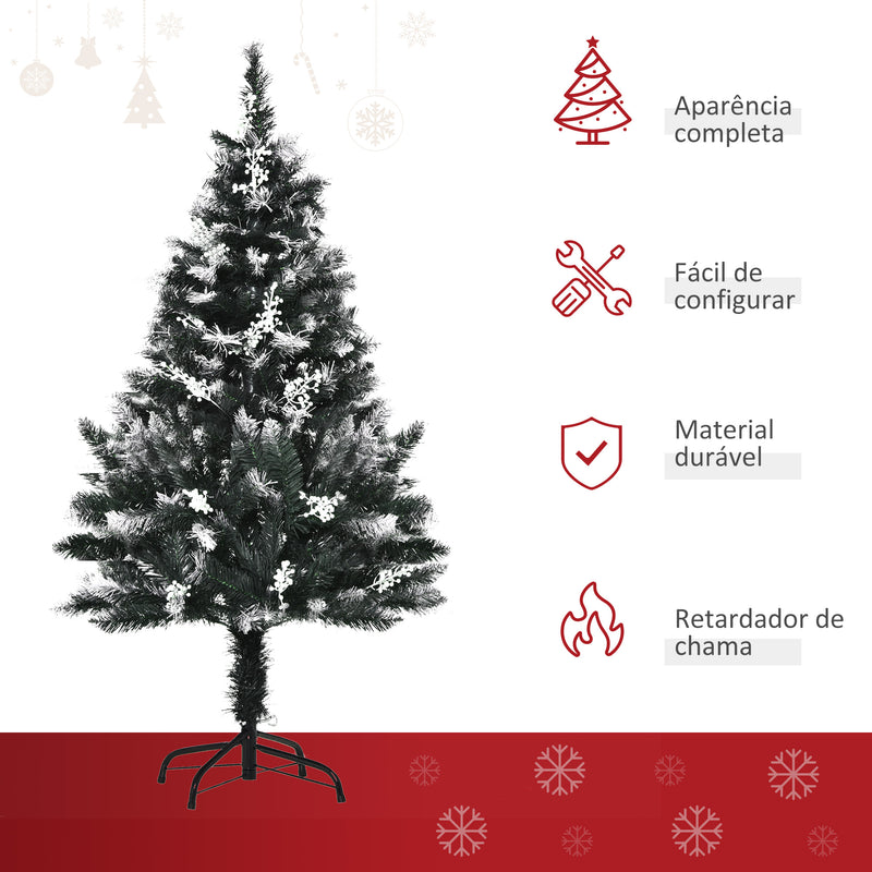 Árvore de Natal 120 cm Árvore de Natal Automática com 222 Ramos 28 Decorações Suporte em Aço Base Dobrável e Removível para Sala Verde