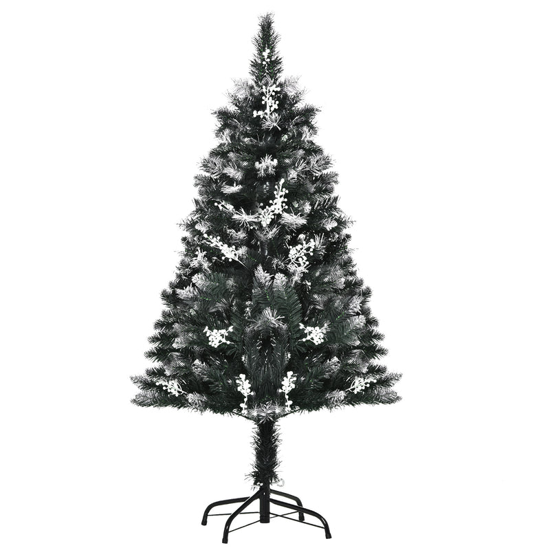 Árvore de Natal 120 cm Árvore de Natal Automática com 222 Ramos 28 Decorações Suporte em Aço Base Dobrável e Removível para Sala Verde