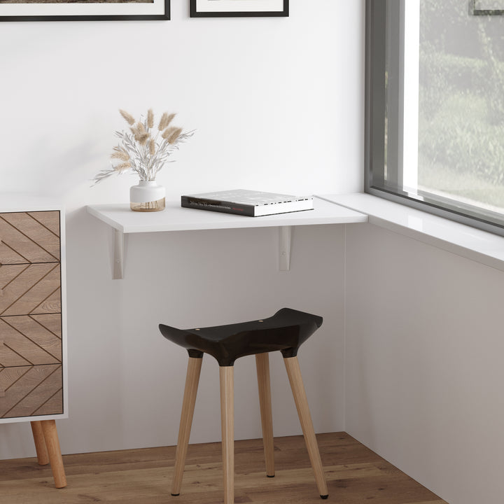 Mesa Dobrável Madeira Branca 60 x 40 x 1,5 cm
