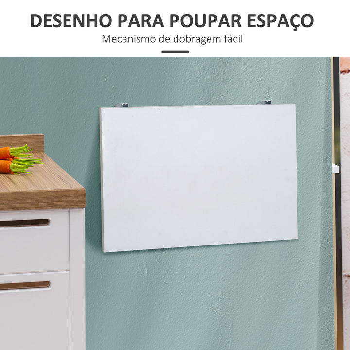 Mesa Dobrável Madeira Branca 60 x 40 x 1,5 cm