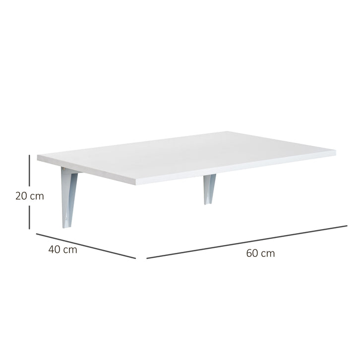 Mesa Dobrável Madeira Branca 60 x 40 x 1,5 cm