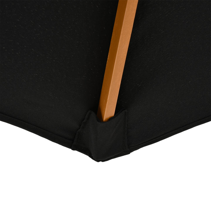 Guarda-sol para cafeteria e jardim ajustáveis e fáceis de transportar F300x250 cm Preto