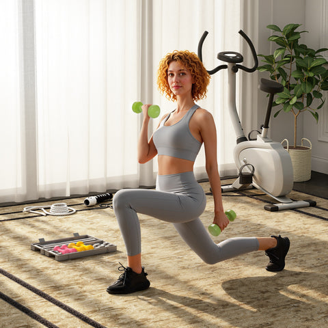 Conjunto de 6 Halteres Hexagonais 3 Pares de 1,5kg, 1kh e 0,5kg Conjunto de Halteres com Maleta de Transporte para Exercícios em Casa Academia Multicor