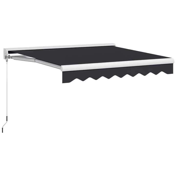 Toldo Retrátil Elétrico ou Manual 250x200 cm Toldo Portátil para Varanda com Controlo Remoto Manivela Manual e Estrutura de Alumínio para Janela Porta Terraço Pátio Cinzento Escuro