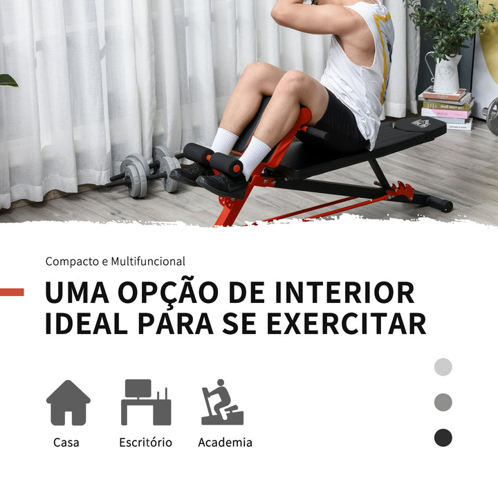 Banco de haltere Inclinação com 4 níveis de altura ajustável 64x146x73.5-85cm