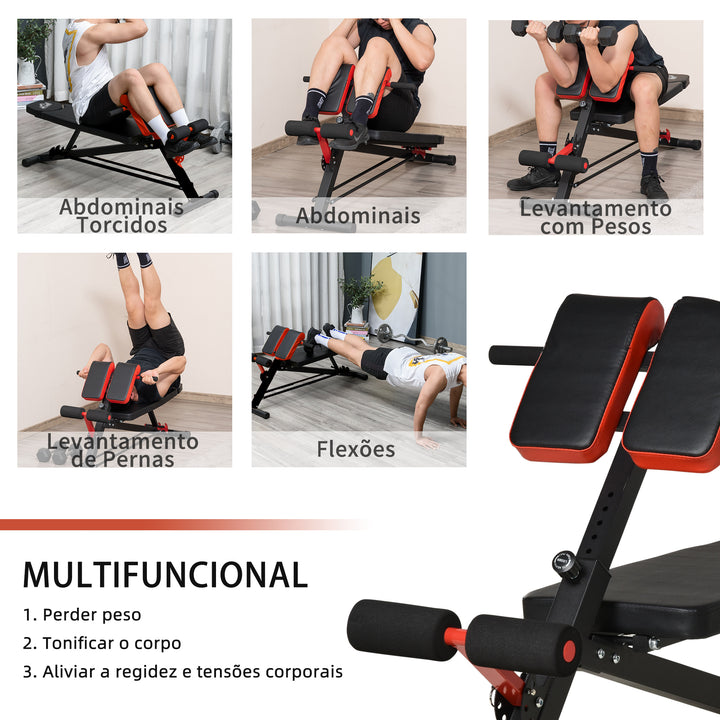 Banco de haltere Inclinação com 4 níveis de altura ajustável 64x146x73.5-85cm