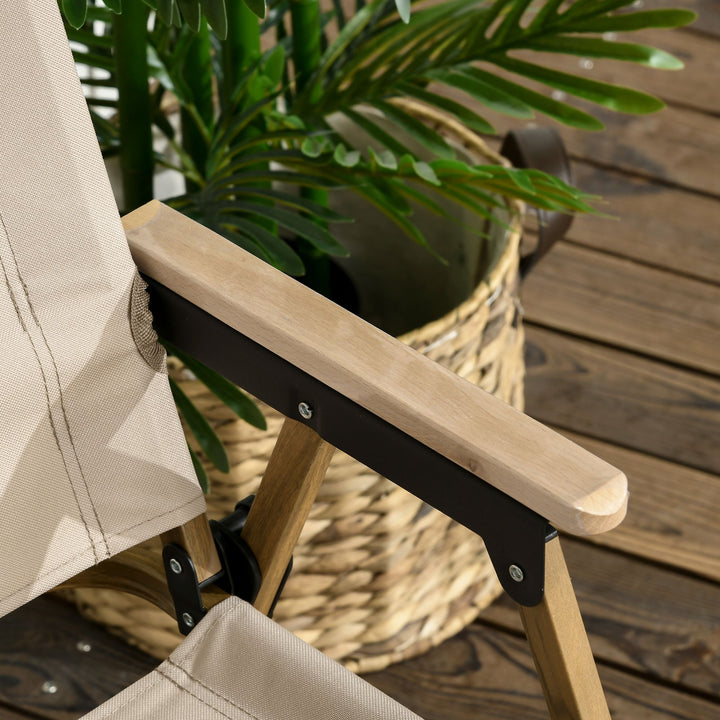 Conjunto de 2 Cadeiras Dobráveis de Campismo Cadeiras Portáteis com Apoios de Braços e Estrutura de Aço Cadeiras para Pesca Jardim Terraço 54x59x78 cm Cáqui