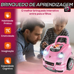 Motor de Caminhão para Crianças acima de 3 Anos Conjunto de Motor de Brinquedo com 61 Peças Volante Buzina Faróis Caixa de Armazenamento e Rodas 40x39x47 cm Rosa