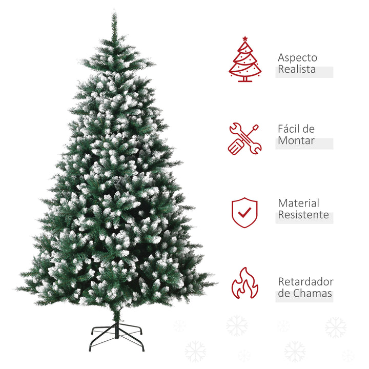 Árvore de natal Φ130x210cm pontas brancas