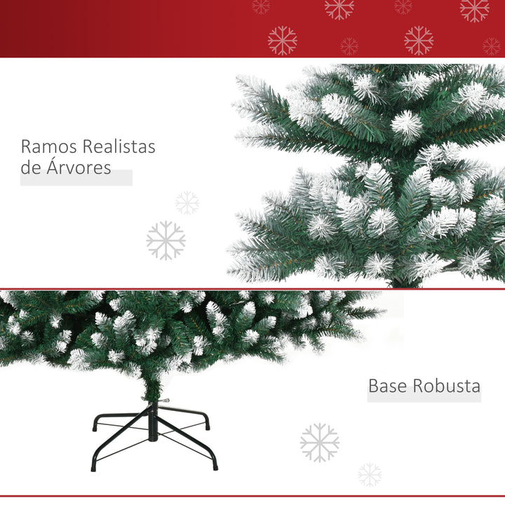 Árvore de natal Φ130x210cm pontas brancas