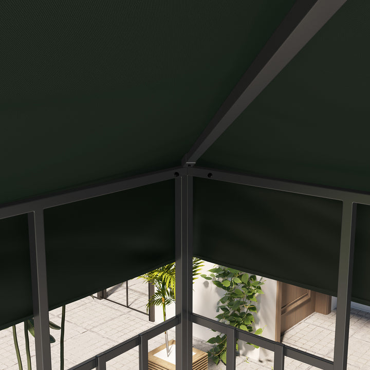 Toldo de Substituição para Pérgola 3x3 m Toldo de Substituição com Teto Duplo Proteção UV 30+ Toldo para Pérgola Verde
