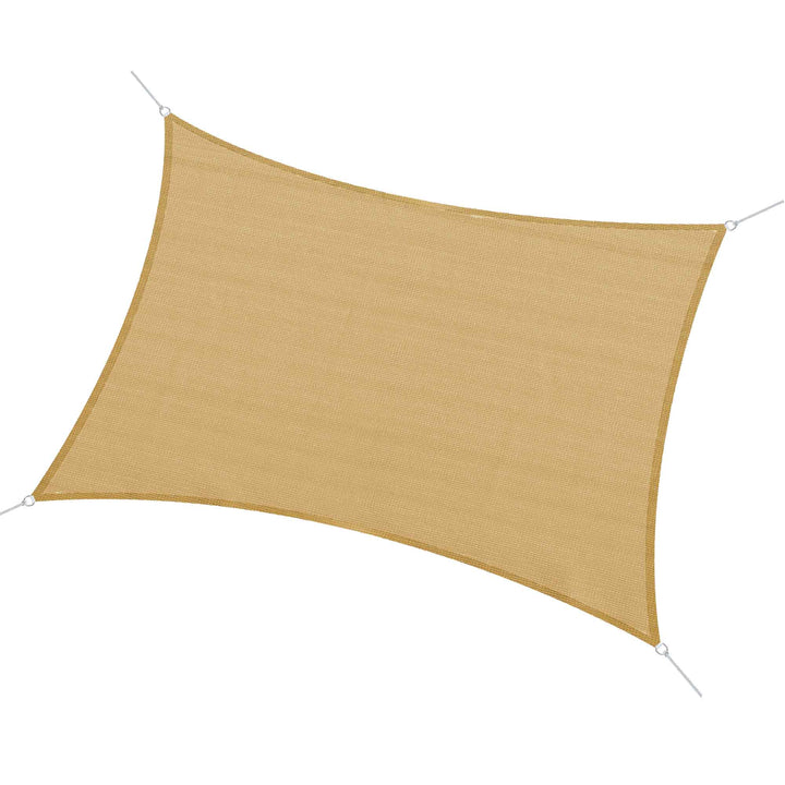 Toldo vela 3x4m retangular para Terraço jardim Camping cor areia