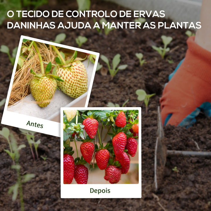 Rolo de Malha Anti-Ervas 2x25 m Malha Geotêxtil 60 g/m² para Controlo de Ervas Daninhas de Jardim Malha Anti-Ervas Preta