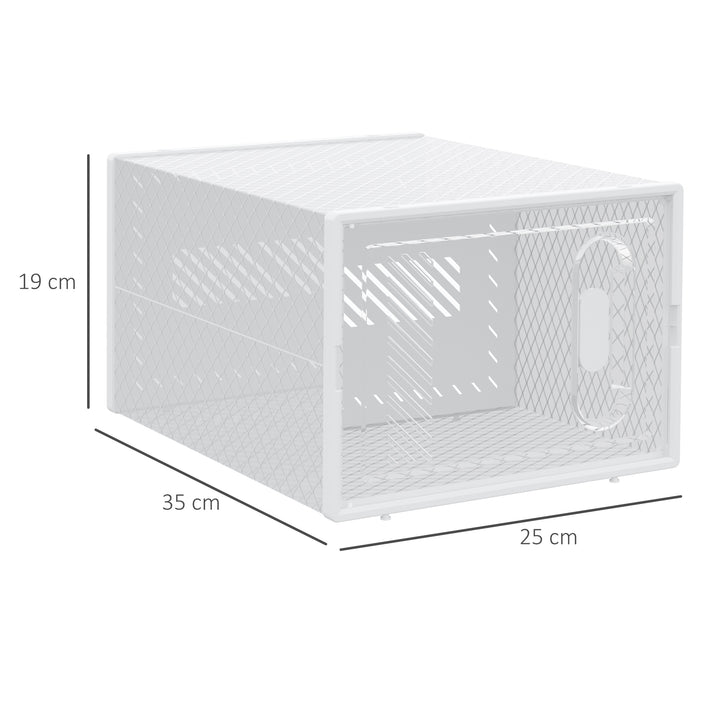 Armário Modular de Plástico Sapateira Modular com 8 Cubos Portas Magnéticas Organizador de Sapatos para Entrada Corredor Dormitório 25x35x19cm Transparente