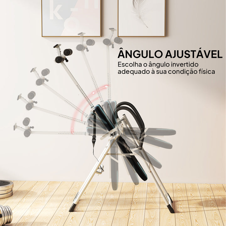 Tábua de Inversão Gravitacional Dobrável com Altura Ajustável 147-198 centímetros - Material de Aço
