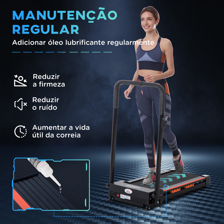 Esteira elétrica 1-6 km / h com tela LCD 101x54x105 cm Preto