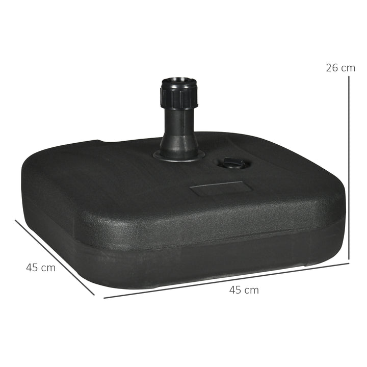 Base de Guarda-sol de Praia Pés Suporte de Guarda-sol Pátio Jardim Cheio de Àgua e Areia 46x45x26cm HDPE
