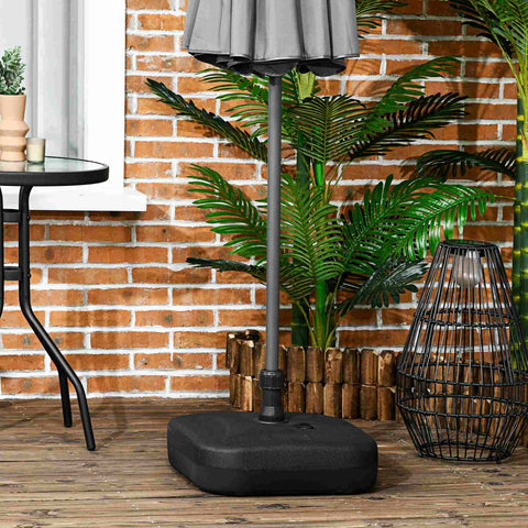 Base de Guarda-sol de Praia Pés Suporte de Guarda-sol Pátio Jardim Cheio de Àgua e Areia 46x45x26cm HDPE