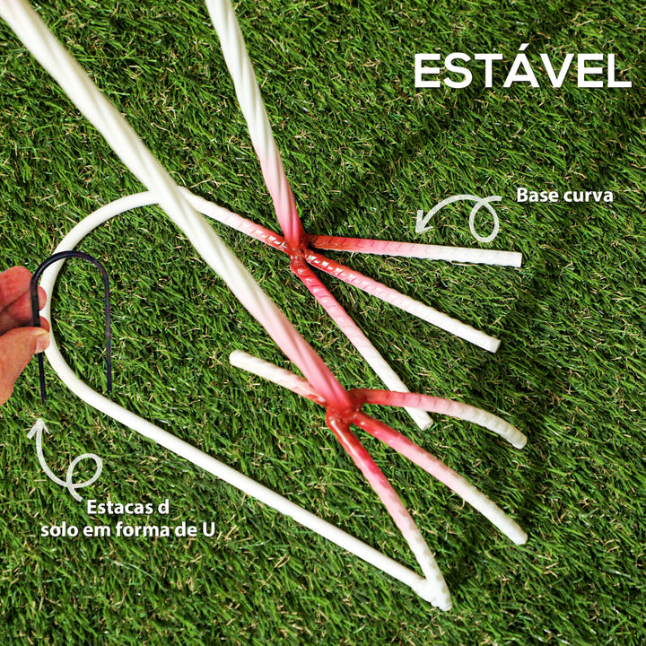 Estátua de Jardim de Flamingos de Metal Decoração de Flamingo para Exteriores Esculturas para Decoração de Relvado Pátio 27x14x60 cm Rosa