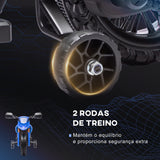 Mota Elétrica para Crianças acima de 3 Anos Moto a Bateria para Crianças 6V com Rodas de Treino e Buzina Mota para Crianças Carga 30 kg 105x57x62 cm Azul