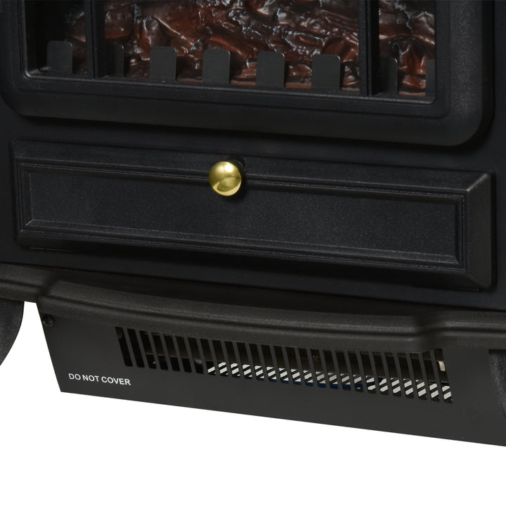 Lareira Vertical - Vidro Ferro 950/1850W 41,5x28x54,8 cm Preto