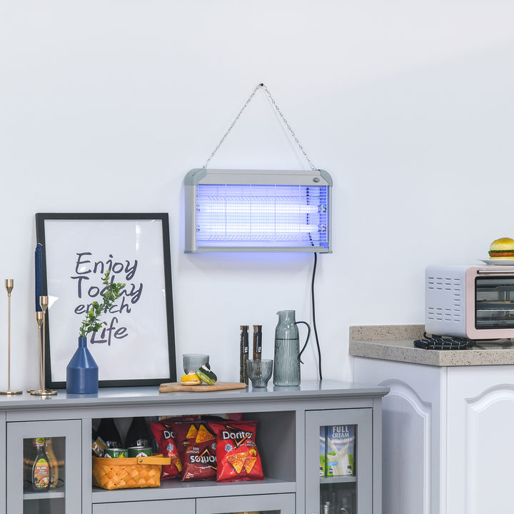 Lâmpada Elétrica Anti-Mosquito Profissional Lâmpada Anti-mosquito Elétrico 30W Área 60m² com Luz UV para Exterior e Interior