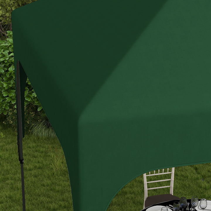 Tenda Dobrável 2,5x2,5x2,68cm Tenda de Jardim com Proteção UV 50+ Altura Ajustável com 4 Sacos de Areia e Bolsa de Transporte para Acampamento Festas Pátio Verde Escuro