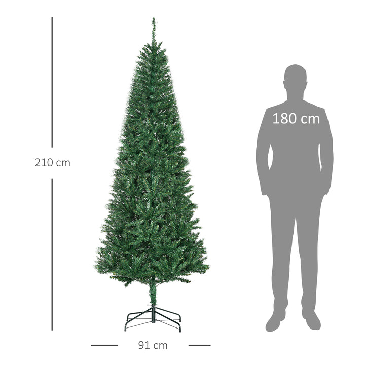 Árvore de Natal Artificial Árvore com Suporte 210cm 865 ramas Ecológico PVC Verde