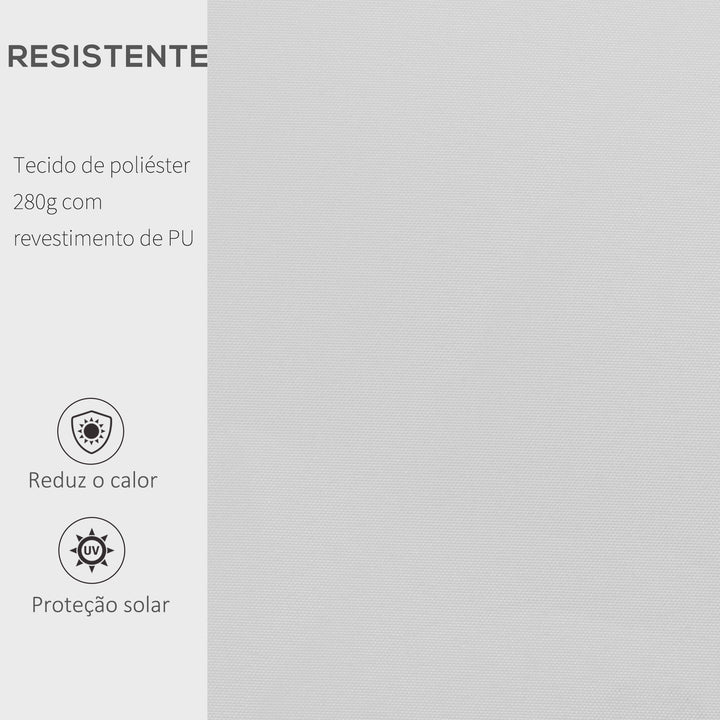 Toldo Manual Dobrável de Alumínio 3,5x2,5m com Manivela À Prova D 'Água de Alumínio de Aço Tecido De Poliéster