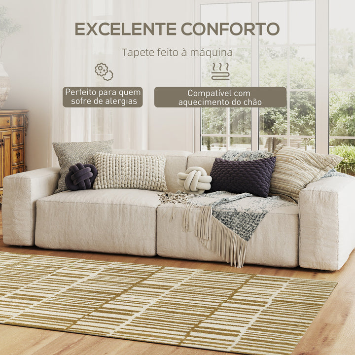 Tapete Sala de Estar 170x120 cm Tapete Lavável na Máquina de Lavar Pelo Curto Estilo Moderno Tapete para Sala de Estar Quarto Sala de Jantar Creme