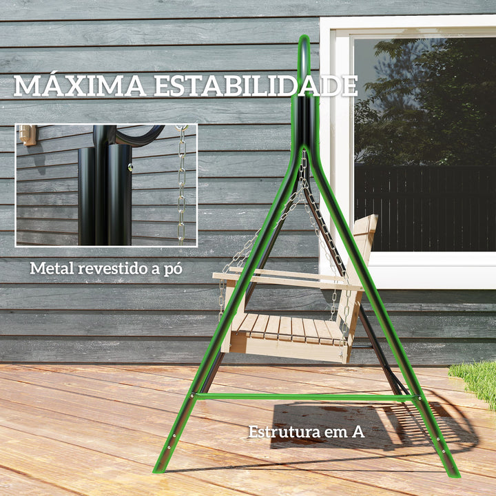 Suporte para Baloiço de Metal Estrutura de Baloiço Resistente com Pés em Forma de A Carga 220 kg para Jardim Parque Pátio Alpendre 172x126x170 cm Bronze