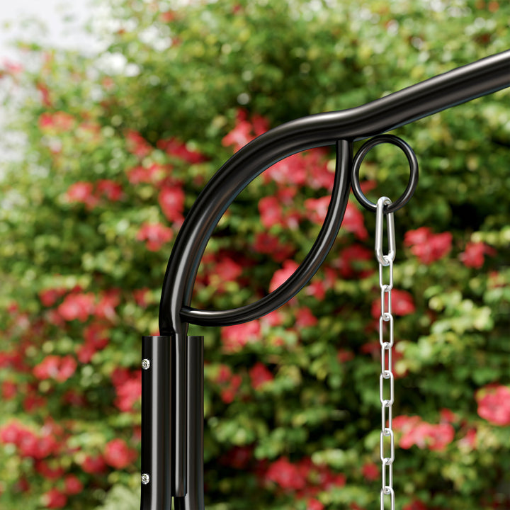 Suporte para Baloiço de Metal Estrutura de Baloiço Resistente com Pés em Forma de A Carga 220 kg para Jardim Parque Pátio Alpendre 172x126x170 cm Bronze