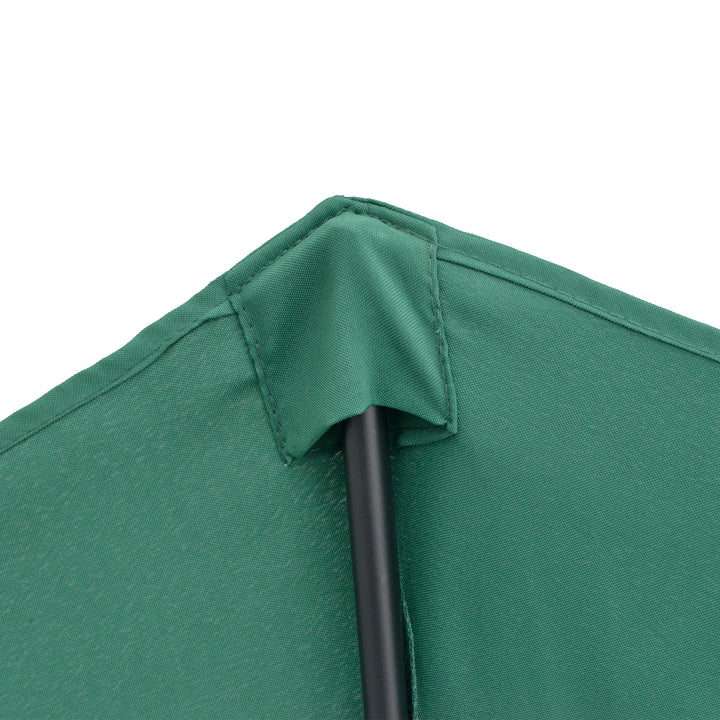 Guarda-sol de jardim com manivela e formato semicircular para terraço piscina externa 269x138x236 cm Verde