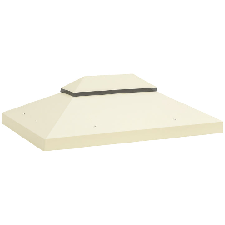 Toldo de Substituição para Pérgola 4x3 m Toldo para Pérgola com Teto Duplo Mosqueteira Proteção UV 30+ Toldo de Substituição para Pérgula Creme