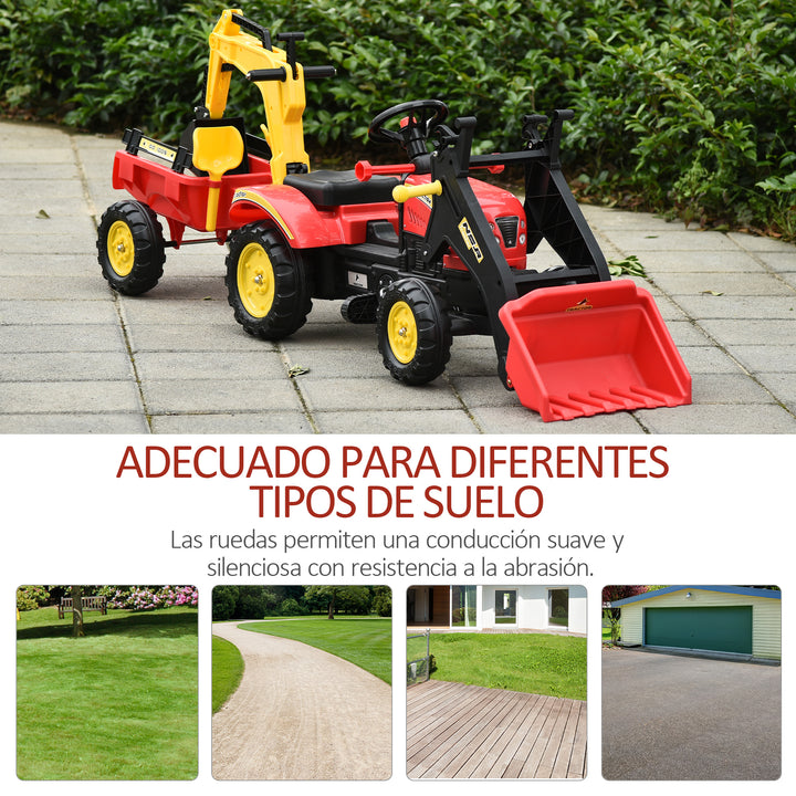 Trator de Pedais vermelho