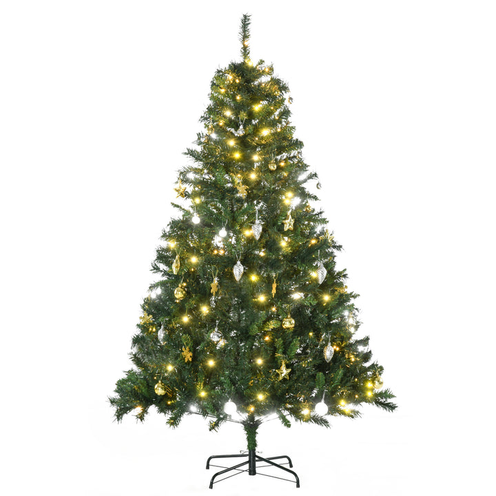 Árvore de Natal Artificial Árvore 180 cm com Suporte 745 ramas 200 Luzes LED