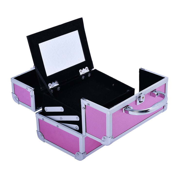 Mala Profissional em Alumínio Cor-de-rosa 15 x 15 x 20 cm
