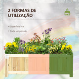 Floreira de Madeira Dobrável Horta para Jardim com 4 Pés para Cultivos de Verduras Flores Pátio Varanda Exterior 70x30x25 cm Madeira