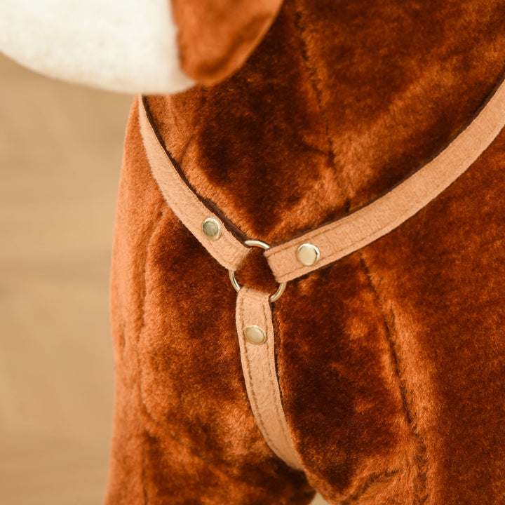 Cavalo de balanço para crianças acima de 3 anos com sons 74x28x65cm Castanho