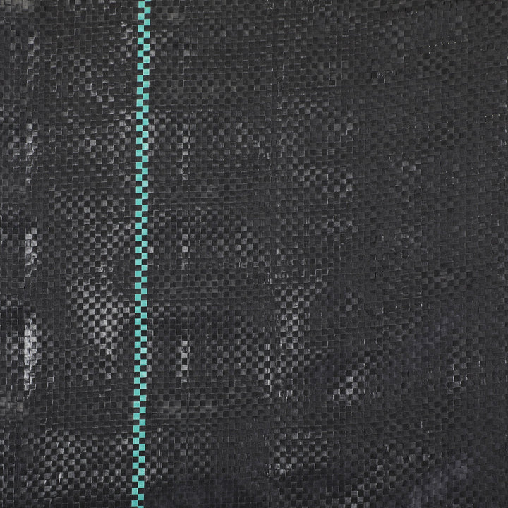 Rolo de Malha Anti-Ervas 2x50 m Malha Geotêxtil 130 g/m² para Controlo de Ervas Daninhas de Jardim Malha Anti-Ervas Preta