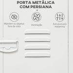 Bloco de Gavetas de Escritório Móvel Arquivador com Rodas Prateleira Ajustável e Porta de Metal para Arquivos A4 para Estúdio 38x38,5x55,5 cm Branco