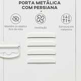 Bloco de Gavetas de Escritório Móvel Arquivador com Rodas Prateleira Ajustável e Porta de Metal para Arquivos A4 para Estúdio 38x38,5x55,5 cm Branco