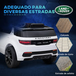 Carro Elétrico para Crianças acima de 3 Anos com Licença Land Rover Discovery Sport Carro Elétrico Infantil com Bateria 12V Controlo Remoto Faróis Buzina e Música 106x65,5x51 cm Branco