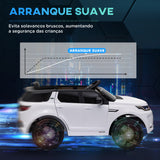 Carro Elétrico para Crianças acima de 3 Anos com Licença Land Rover Discovery Sport Carro Elétrico Infantil com Bateria 12V Controlo Remoto Faróis Buzina e Música 106x65,5x51 cm Branco